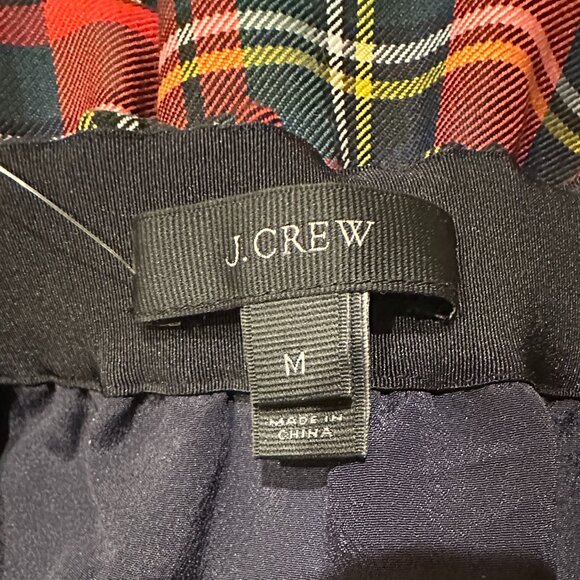 NWOT J. CREW TIERED MAXI SKIRT IN TARTAN PLAID MEDIUM - Picture 3 of 5